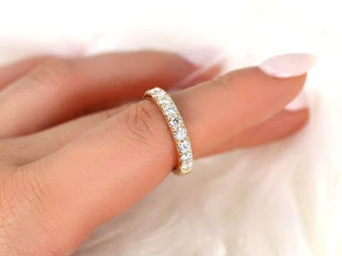 Emelia 3.5mm 14kt Diamond HALFWAY Eternity Ring,Diamond Ring,Wedding Ring,Diamond Band,Eternity Ring,Anniversary Ring,Gift For Her