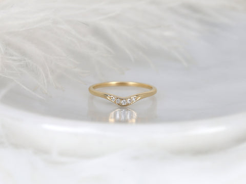 Artemis 14kt Gold Pave Curved Ring,Diamond Stacking Ring,Nesting Ring,Unique Wedding Ring,Gift For Her,Anniversary Ring,Crescent Moon Ring