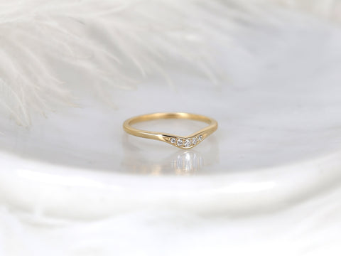 Artemis 14kt Gold Pave Curved Ring,Diamond Stacking Ring,Nesting Ring,Unique Wedding Ring,Gift For Her,Anniversary Ring,Crescent Moon Ring