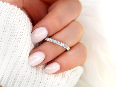 Emelia 3mm 14kt Diamond HALFWAY Eternity Ring,Diamond Ring,Wedding Ring,Diamond Band,Eternity Ring,Anniversary Ring,Gift For Her