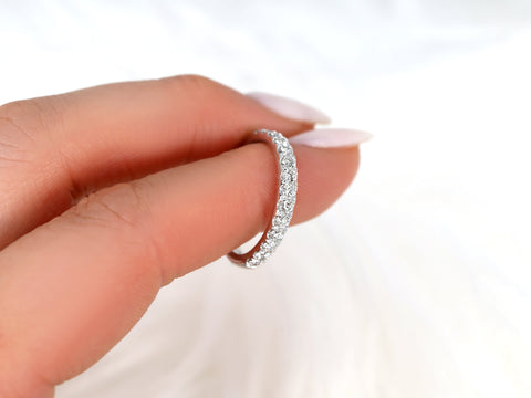 Emelia 3mm 14kt Diamond HALFWAY Eternity Ring,Diamond Ring,Wedding Ring,Diamond Band,Eternity Ring,Anniversary Ring,Gift For Her