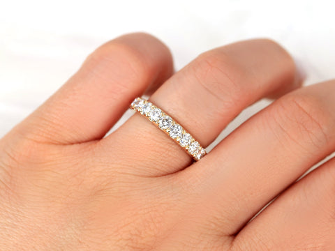 Emelia 3.5mm 14kt Diamond HALFWAY Eternity Ring,Diamond Ring,Wedding Ring,Diamond Band,Eternity Ring,Anniversary Ring,Gift For Her