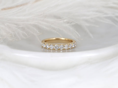 Emelia 3.5mm 14kt Diamond HALFWAY Eternity Ring,Diamond Ring,Wedding Ring,Diamond Band,Eternity Ring,Anniversary Ring,Gift For Her