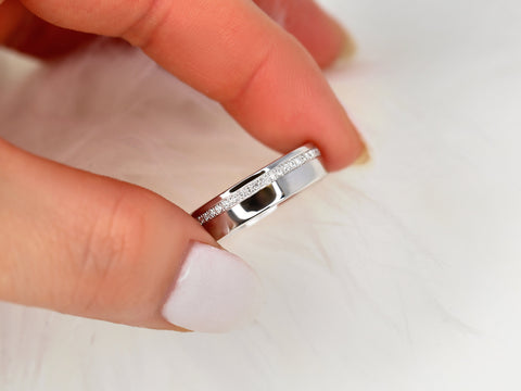 Axel 14kt Asymmetrical Pave Diamond Wedding Ring,Modern Diamond Ring,Men's Wedding Ring,Wide Gold Ring,Diamond Wedding Ring,Gift For Him