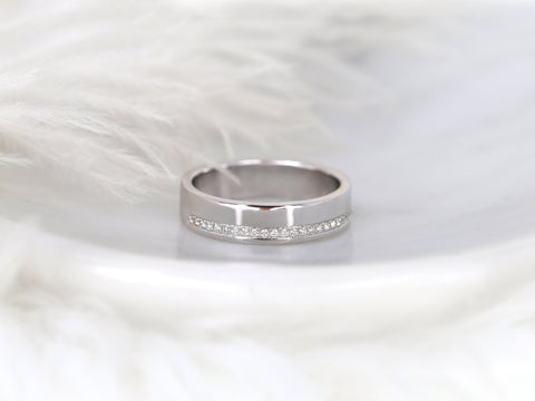 Axel 14kt Asymmetrical Pave Diamond Wedding Ring,Modern Diamond Ring,Men's Wedding Ring,Wide Gold Ring,Diamond Wedding Ring,Gift For Him