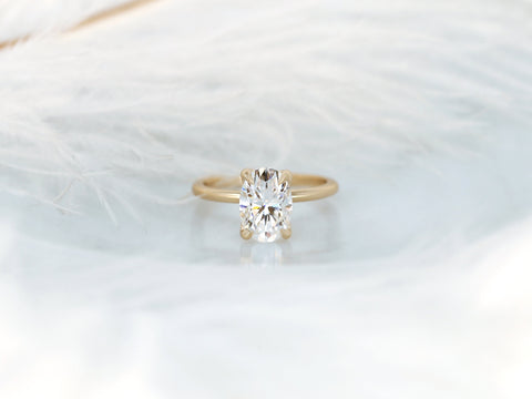 2.50ct Phoebe 10x7mm 14kt Moissanite Unique Dainty Oval Solitaire Ring,Unique Oval Engagement Ring,Minimalist Oval Ring,Anniversary Gift