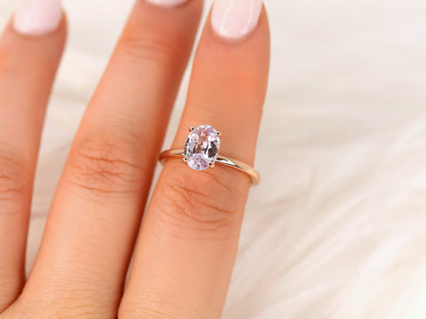 1.84ct Ready to Ship Dakota 14kt Rose Gold Blush Sapphire Oval Solitaire Ring,Oval Engagement Ring,Sapphire Ring,September Birthstone