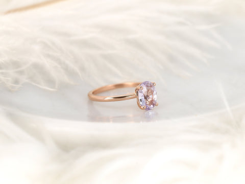 1.84ct Ready to Ship Dakota 14kt Rose Gold Blush Sapphire Oval Solitaire Ring,Oval Engagement Ring,Sapphire Ring,September Birthstone