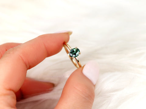 1.32ct Ready to Ship Dakota 14kt Gold Teal Sapphire Oval Solitaire Ring,Oval Engagement Ring,Sapphire Ring,September Birthstone,Gift For Her