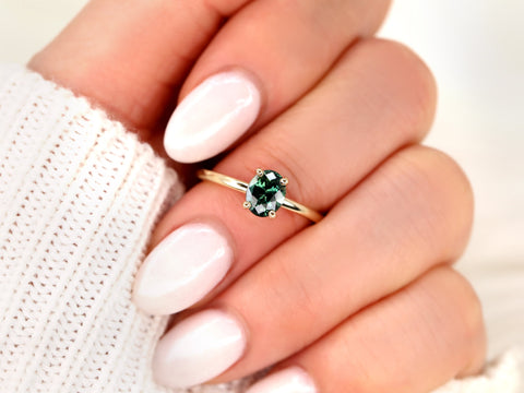 1.32ct Ready to Ship Dakota 14kt Gold Teal Sapphire Oval Solitaire Ring,Oval Engagement Ring,Sapphire Ring,September Birthstone,Gift For Her