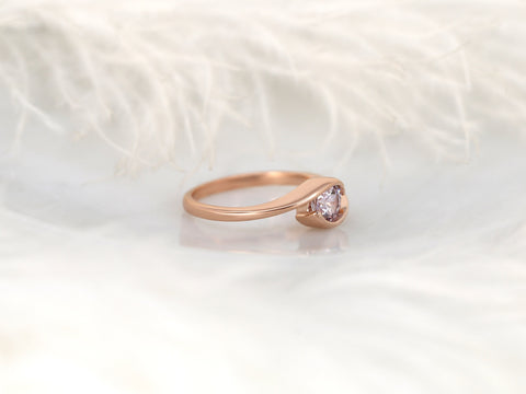 0.76ct Ready to Ship Petite Vadim 14kt Gold Blush Sapphire Ring,Bypass Ring,Unique Sapphire Ring,Anniversary Gift,September Birthstone Ring