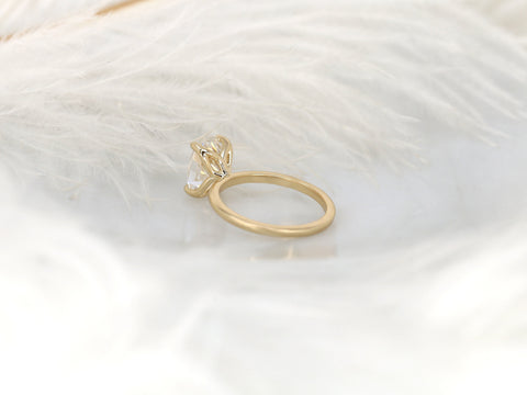 2.50ct Phoebe 10x7mm 14kt Moissanite Unique Dainty Oval Solitaire Ring,Unique Oval Engagement Ring,Minimalist Oval Ring,Anniversary Gift
