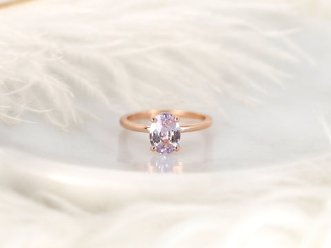 1.84ct Ready to Ship Dakota 14kt Rose Gold Blush Sapphire Oval Solitaire Ring,Oval Engagement Ring,Sapphire Ring,September Birthstone
