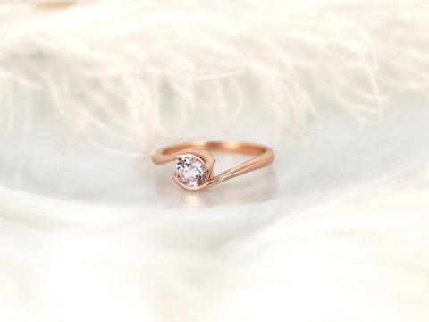 0.76ct Ready to Ship Petite Vadim 14kt Gold Blush Sapphire Ring,Bypass Ring,Unique Sapphire Ring,Anniversary Gift,September Birthstone Ring