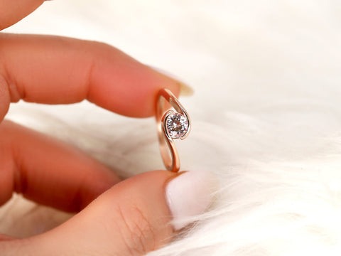 0.76ct Ready to Ship Petite Vadim 14kt Gold Blush Sapphire Ring,Bypass Ring,Unique Sapphire Ring,Anniversary Gift,September Birthstone Ring