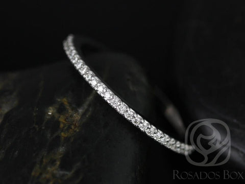 14kt Gold Matching Band to Marcelle/Blake Diamond HALFWAY Eternity Ring - Rosados Box