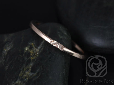 14kt Gold PLAIN Matching Band to Eloise 6/6.5/7/7.5/8mm Notched Wedding Ring - Rosados Box
