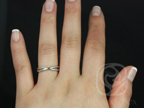 PLAIN Skinny Lima 14kt Infinity Wedding Ring,Criss Cross Ring,Crossover Ring,X Band,Unique Gold Band, Gold Wedding Ring,Anniversary Gift