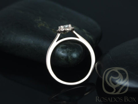 1/3ct Amerie 14kt Gold Diamond Dainty Round Halo Ring - Rosados Box