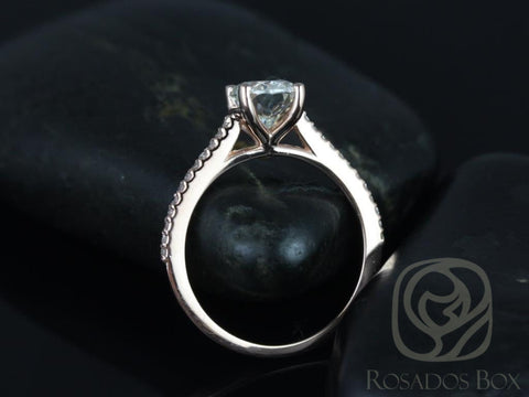 1.50ct Blake 8x6mm 14kt Moissanite Diamond Oval Solitaire Ring - Rosados Box