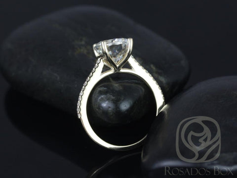 3ct Blake 10x8mm 14kt Moissanite Diamond Oval Solitaire Ring