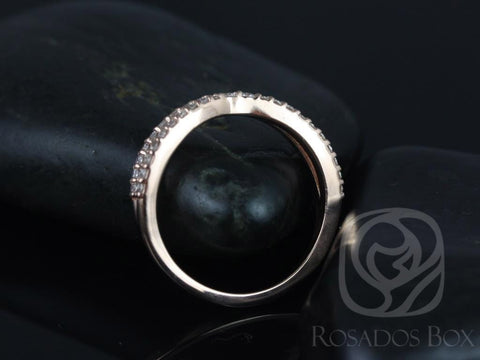 Ready to Ship Skinny Lima 14kt YELLOW Gold Infinity Criss Cross Diamond Ring - Rosados Box