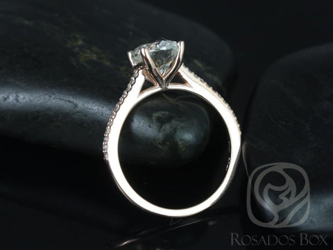 2cts Blake 9x7mm 14kt Moissanite Diamond Oval Solitaire Ring - Rosados Box