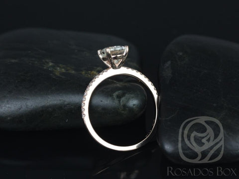 1.50ct Darcy 8x6mm 14kt Rose Gold Moissanite Diamond Oval Engagement Ring,Minimalist Oval Solitaire Ring,Dainty Oval Ring,Anniversary Gift