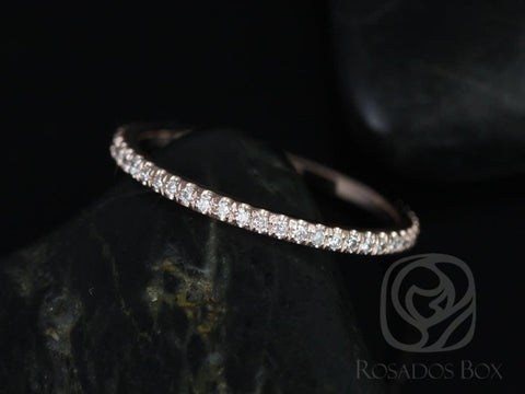 14kt Rose Gold Matching Band to Jessica Ring Diamonds ALMOST Eternity Ring - Rosados Box