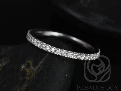 14kt Gold Matching Band to Pernella/Chantelle/Mariah Diamond ALMOST Eternity Ring - Rosados Box
