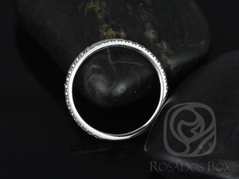 14kt Gold Matching Band to Pernella/Chantelle/Mariah Diamond ALMOST Eternity Ring - Rosados Box