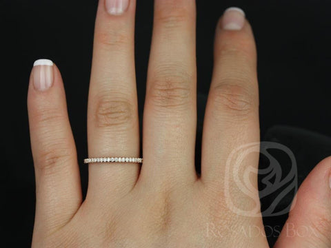 14kt Rose Gold Matching Band to Jessica Ring Diamonds ALMOST Eternity Ring - Rosados Box