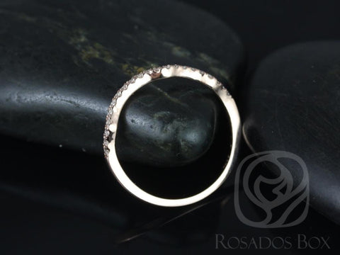 14kt Gold Matching Band to Chloe Diamond HALFWAY Eternity Ring - Rosados Box