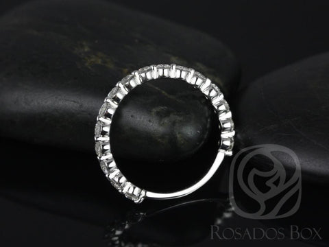 Medio Naomi 14kt Diamond Minimalist ALMOST Eternity Ring - Rosados Box