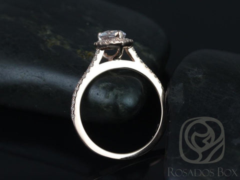 Ready to Ship Tabitha 7x5mm 14kt YELLOW Gold White Sapphire Diamonds Minimalist Pave Pear Halo Engagement Ring