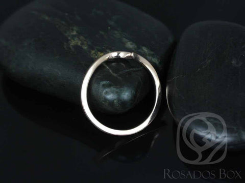 14kt Rose Gold Matching Band to Odala 5.5mm Curved PLAIN Band Ring - Rosados Box