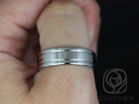 Jackson 7mm Cobalt Double Grooved High Finish Band - Rosados Box