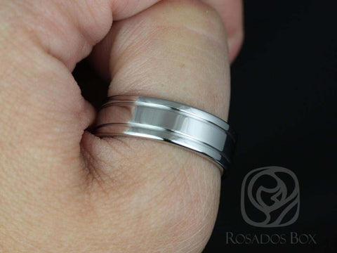 Jackson 7mm Cobalt Double Grooved High Finish Band - Rosados Box