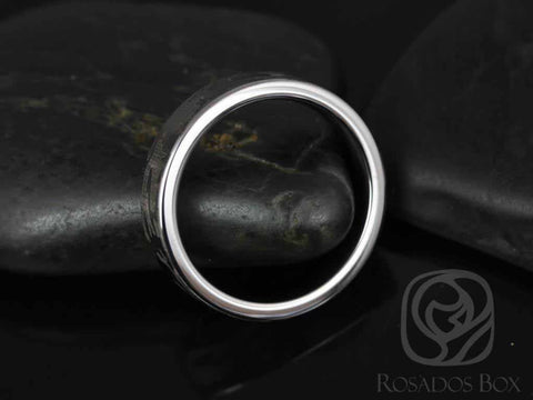 Knox 6mm Tungsten Straight Pipe Laser Etched Army Camouflage Duo Band - Rosados Box