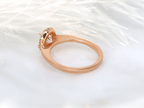 1.50ct Celeste 8x6mm 14kt Gold Moissanite Diamonds Pave Oval Halo Ring