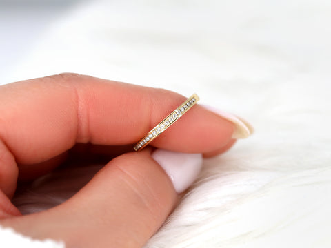 Martha 14kt Gold Channel Set Diamond HALFWAY Eternity Ring