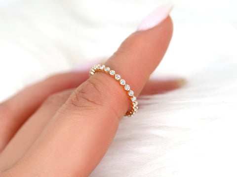 Ready to Ship Petite Naomi 14kt Rose Gold Diamond Single Prong ALMOST Eternity Ring