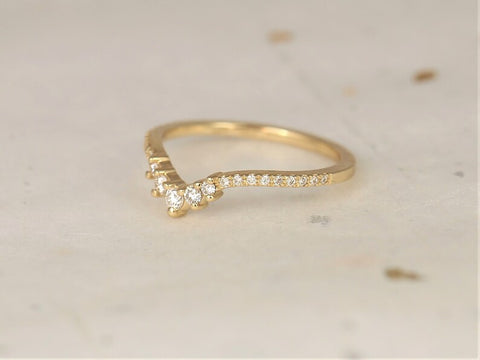 Aldis 14kt Gold Diamonds Chevron Nesting Ring