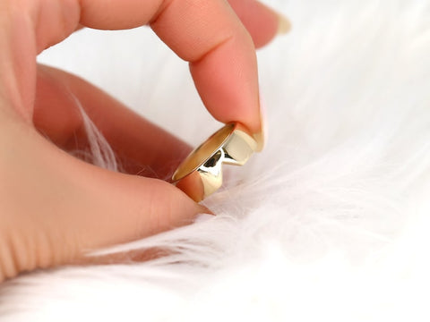 Cici 6.5mm 14kt Gold Cigar Nesting Ring