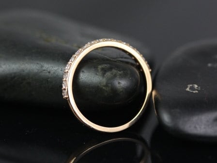 Ready to Ship 14kt Matching Band to Tiffani/Sarah Diamond HALFWAY Eternity Ring,Shared Prong,Diamond Wedding Ring,Diamond Band