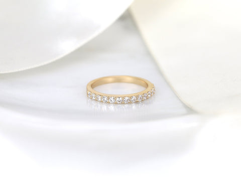 14kt Matching Wedding Ring to Sally Pave Diamond HALFWAY Eternity Ring