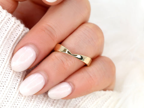 Ready to Ship Cerys 4mm 14kt YELLOW Gold Chevron Cigar Band,Unique Cigar Ring,Chevron Band,Nesting Ring,Cut Out Ring,Cigar Band,Wedding Ring