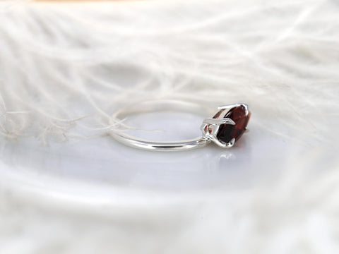 Scarlett 12x6mm 14kt Garnet Marquise Solitaire Ring,Minimalist Marquise Ring,Anniversary Ring,Birthstone Ring,Marquise Gemstone Ring