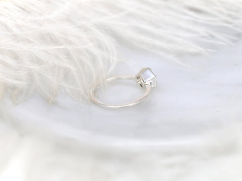 Irma 6mm 14kt WITH Milgrain Onyx Hexagon Bezel Set Solitaire Ring,Unique Engagement Ring,Anniversary Ring,Hexagon Ring,Birthstone Ring