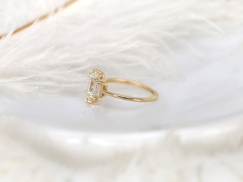 1.63ct Vega 14kt Diamond Unique Three Stone Ring,Hexagon Diamond Ring,Hexagon Cut Ring,Unique Hexagon Ring,Anniversary Ring,Trilogy Ring